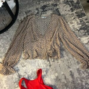 Cheetah print blouse